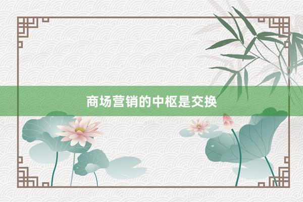 商场营销的中枢是交换